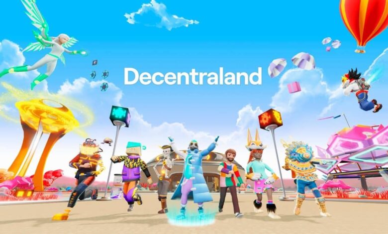 The picture shows Decentraland Metaverse which uses the token MANA active usera