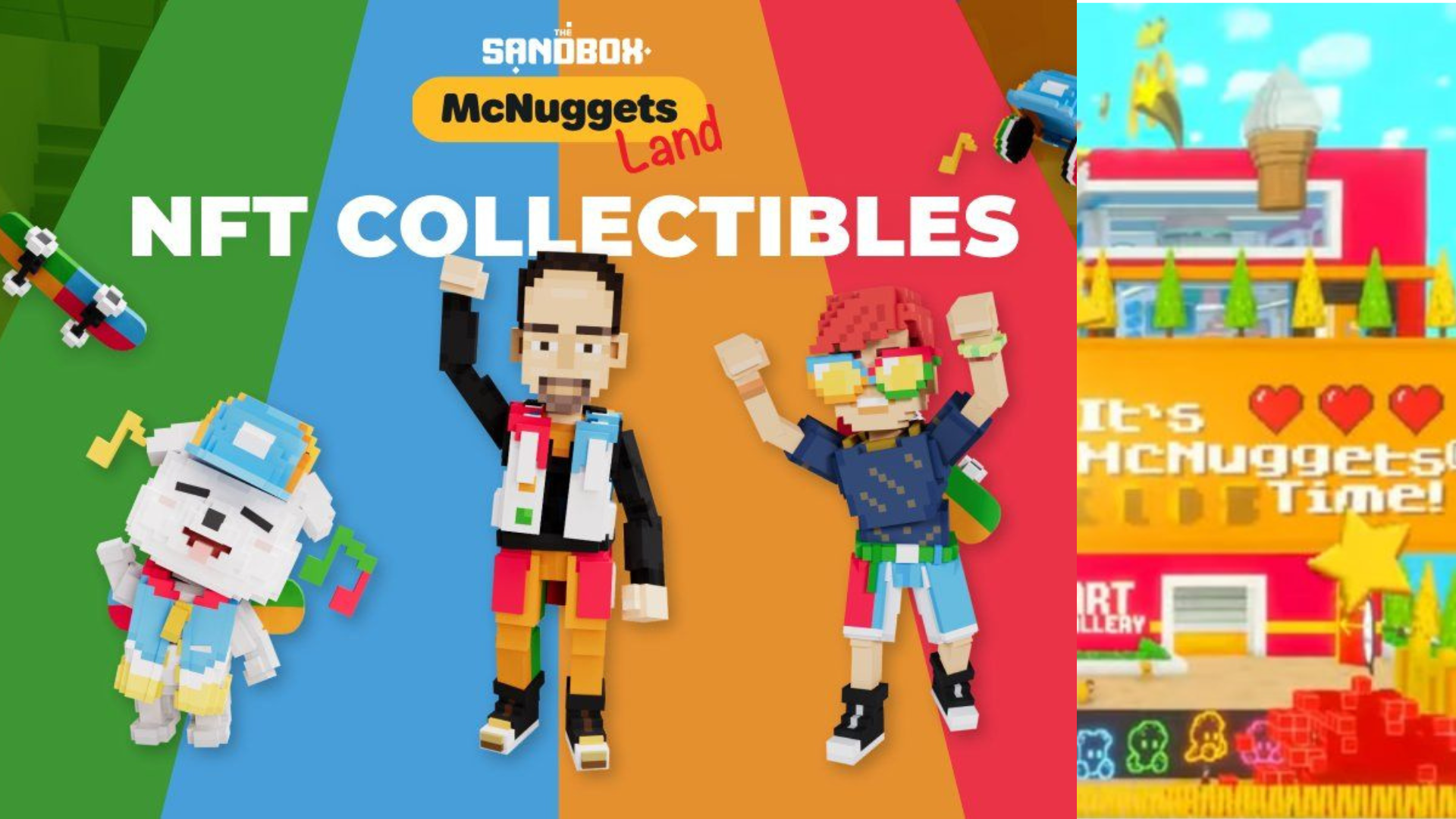 McDonalds Sandbox Metaverse Collaboration Posters