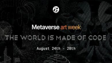 poster of decentraland metaverse art week