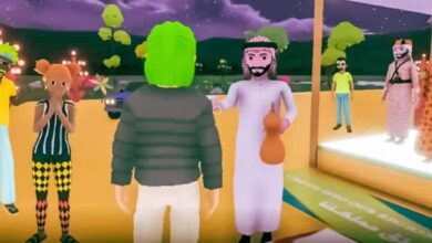 image of a Saudi virtual avatar in the Decentraland Metaverse