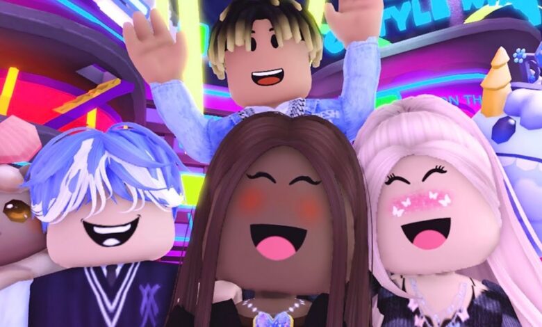 a picture of Roblox Metaverse avatars from the Shimmerville metaverse