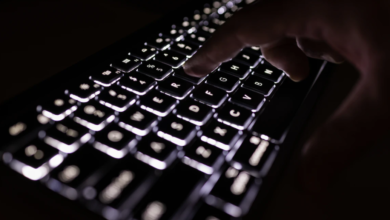 black keyboard with lit up keys to illustrate ai listening study