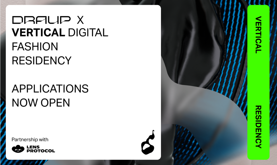 poster for draup x vertical digital fashion residency 