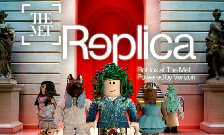 Roblox characters in the Met Museum