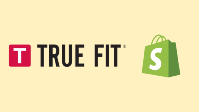 true fit and shopify logos, implying their latest collaboration for AI integration