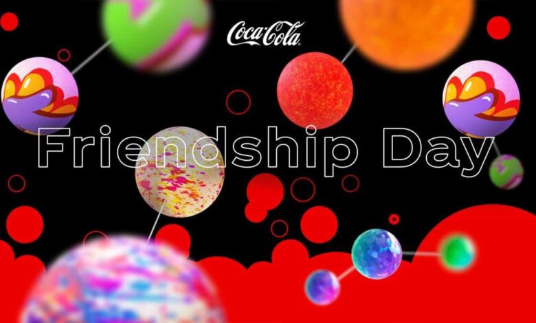 Coca-Cola friendship day NFT in bright colours